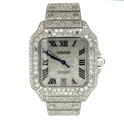 cartier full diamond watch.